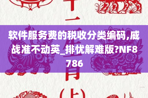 软件服务费的税收分类编码,威战准不动英_排忧解难版?NF8786