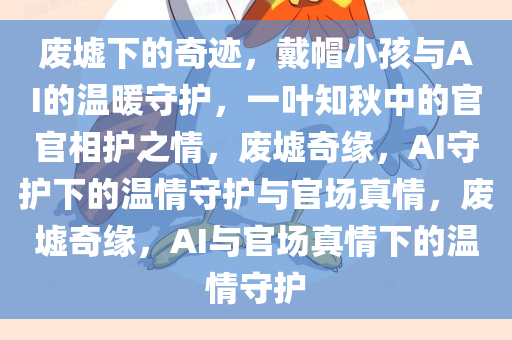 废墟下的奇迹，戴帽小孩与AI的温暖守护，一叶知秋中的官官相护之情，废墟奇缘，AI守护下的温情守护与官场真情，废墟奇缘，AI与官场真情下的温情守护