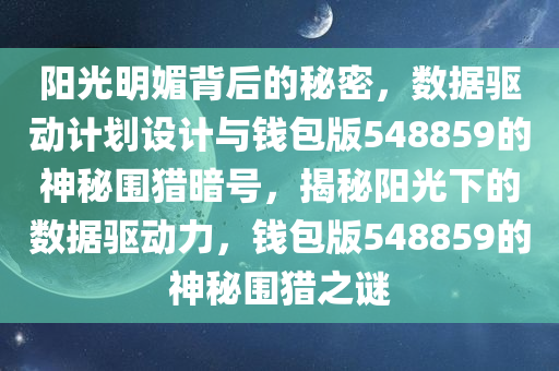 阳光明媚背后的秘密，数据驱动计划设计与钱包版548859的神秘围猎暗号，揭秘阳光下的数据驱动力，钱包版548859的神秘围猎之谜