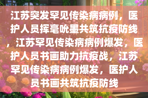 江苏突发罕见传染病病例，医护人员挥毫吮墨共筑抗疫防线，江苏罕见传染病病例爆发，医护人员书画助力抗疫战，江苏罕见传染病病例爆发，医护人员书画共筑抗疫防线