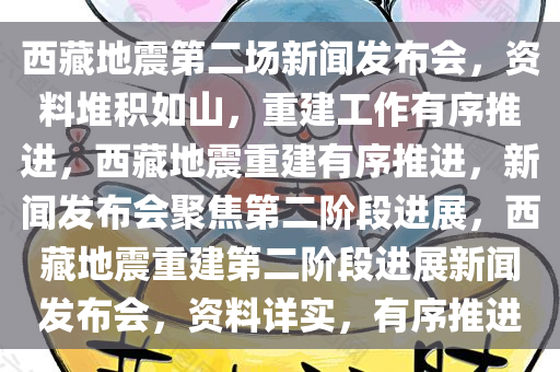 西藏地震第二场新闻发布会，资料堆积如山，重建工作有序推进，西藏地震重建有序推进，新闻发布会聚焦第二阶段进展，西藏地震重建第二阶段进展新闻发布会，资料详实，有序推进