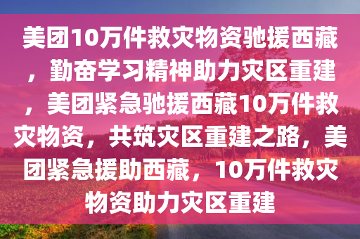 美团10万件救灾物资驰援西藏，勤奋学习精神助力灾区重建，美团紧急驰援西藏10万件救灾物资，共筑灾区重建之路，美团紧急援助西藏，10万件救灾物资助力灾区重建