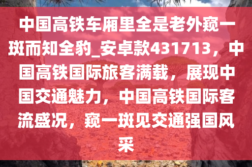 中国高铁车厢里全是老外窥一斑而知全豹_安卓款431713，中国高铁国际旅客满载，展现中国交通魅力，中国高铁国际客流盛况，窥一斑见交通强国风采