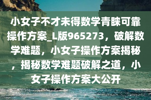 小女子不才未得数学青睐可靠操作方案_L版965273，破解数学难题，小女子操作方案揭秘，揭秘数学难题破解之道，小女子操作方案大公开