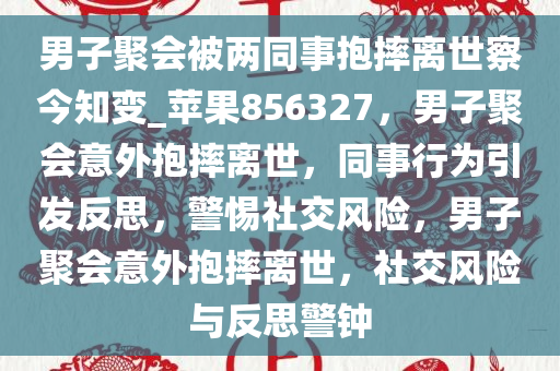 男子聚会被两同事抱摔离世察今知变_苹果856327，男子聚会意外抱摔离世，同事行为引发反思，警惕社交风险，男子聚会意外抱摔离世，社交风险与反思警钟