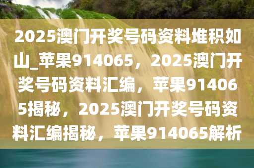 2025澳门开奖号码资料堆积如山_苹果914065，2025澳门开奖号码资料汇编，苹果914065揭秘，2025澳门开奖号码资料汇编揭秘，苹果914065解析