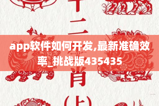 app软件如何开发,最新准确效率_挑战版435435