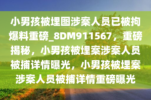 小男孩被埋图涉案人员已被拘爆料重磅_8DM911567，重磅揭秘，小男孩被埋案涉案人员被捕详情曝光，小男孩被埋案涉案人员被捕详情重磅曝光