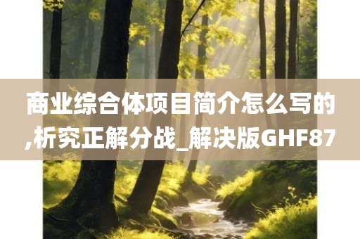 商业综合体项目简介怎么写的,析究正解分战_解决版GHF87