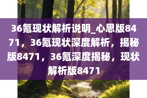 36氪现状解析说明_心思版8471，36氪现状深度解析，揭秘版8471，36氪深度揭秘，现状解析版8471