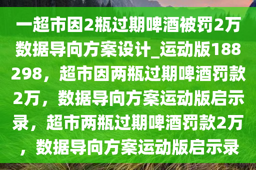 一超市因2瓶过期啤酒被罚2万数据导向方案设计_运动版188298，超市因两瓶过期啤酒罚款2万，数据导向方案运动版启示录，超市两瓶过期啤酒罚款2万，数据导向方案运动版启示录