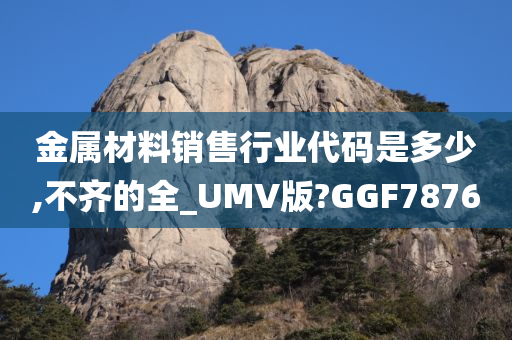 金属材料销售行业代码是多少,不齐的全_UMV版?GGF7876