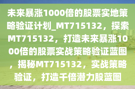 未来暴涨1000倍的股票实地策略验证计划_MT715132，探索MT715132，打造未来暴涨1000倍的股票实战策略验证蓝图，揭秘MT715132，实战策略验证，打造千倍潜力股蓝图