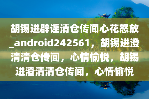 胡锡进辟谣清仓传闻心花怒放_android242561，胡锡进澄清清仓传闻，心情愉悦，胡锡进澄清清仓传闻，心情愉悦