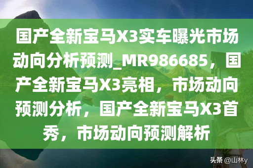 国产全新宝马X3实车曝光市场动向分析预测_MR986685，国产全新宝马X3亮相，市场动向预测分析，国产全新宝马X3首秀，市场动向预测解析