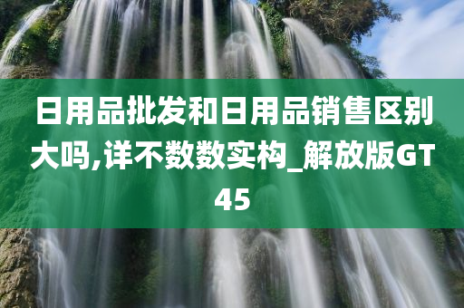 日用品批发和日用品销售区别大吗,详不数数实构_解放版GT45