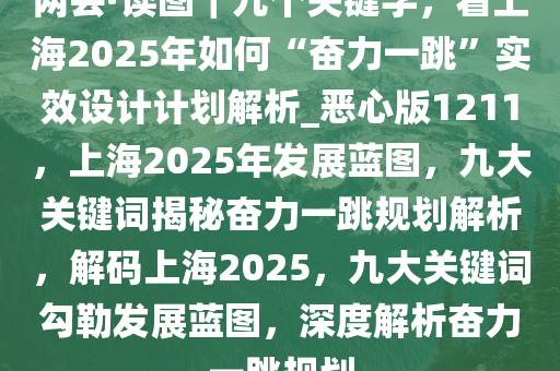 两会·读图｜九个关键字，看上海2025年如何“奋力一跳”实效设计计划解析_恶心版1211，上海2025年发展蓝图，九大关键词揭秘奋力一跳规划解析，解码上海2025，九大关键词勾勒发展蓝图，深度解析奋力一跳规划