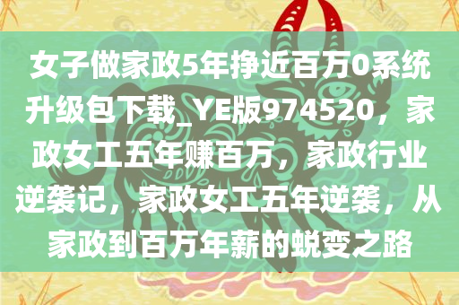 女子做家政5年挣近百万0系统升级包下载_YE版974520，家政女工五年赚百万，家政行业逆袭记，家政女工五年逆袭，从家政到百万年薪的蜕变之路