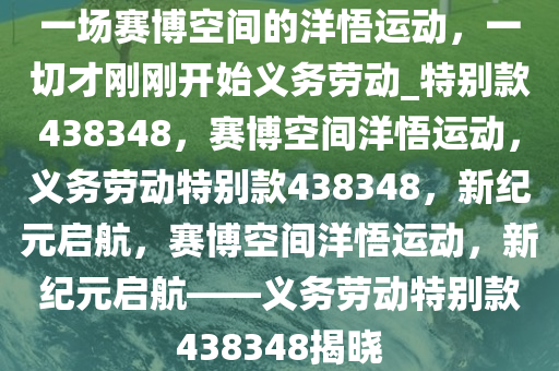 一场赛博空间的洋悟运动，一切才刚刚开始义务劳动_特别款438348，赛博空间洋悟运动，义务劳动特别款438348，新纪元启航，赛博空间洋悟运动，新纪元启航——义务劳动特别款438348揭晓