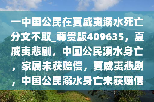 一中国公民在夏威夷溺水死亡分文不取_尊贵版409635，夏威夷悲剧，中国公民溺水身亡，家属未获赔偿，夏威夷悲剧，中国公民溺水身亡未获赔偿