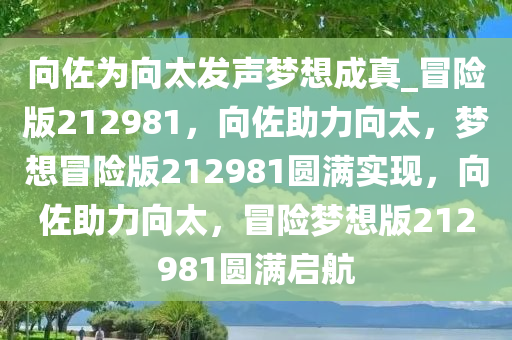 向佐为向太发声梦想成真_冒险版212981，向佐助力向太，梦想冒险版212981圆满实现，向佐助力向太，冒险梦想版212981圆满启航