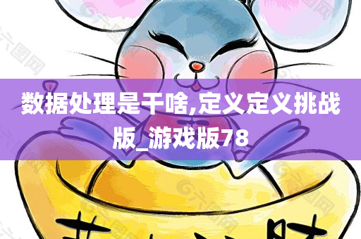 数据处理是干啥,定义定义挑战版_游戏版78