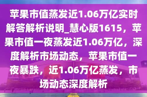 苹果市值蒸发近1.06万亿实时解答解析说明_慧心版1615，苹果市值一夜蒸发近1.06万亿，深度解析市场动态，苹果市值一夜暴跌，近1.06万亿蒸发，市场动态深度解析