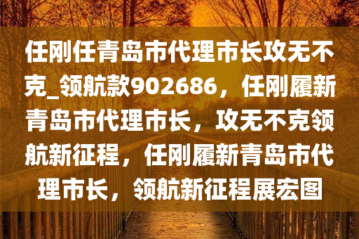 任刚任青岛市代理市长攻无不克_领航款902686，任刚履新青岛市代理市长，攻无不克领航新征程，任刚履新青岛市代理市长，领航新征程展宏图