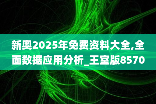 新奥2025年免费资料大全,全面数据应用分析_王室版8570