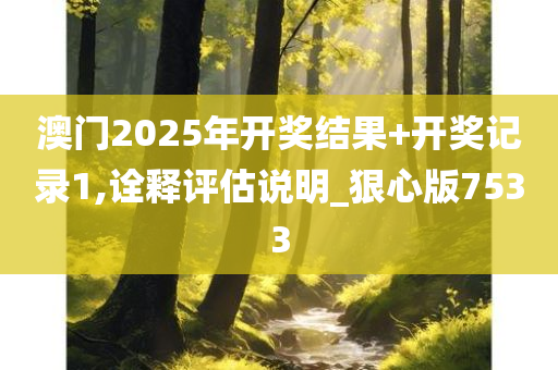 澳门2025年开奖结果+开奖记录1,诠释评估说明_狠心版7533