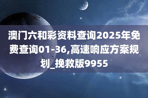 澳门六和彩资料查询2025年免费查询01-36,高速响应方案规划_挽救版9955