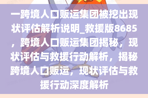 一跨境人口贩运集团被挖出现状评估解析说明_救援版8685，跨境人口贩运集团揭秘，现状评估与救援行动解析，揭秘跨境人口贩运，现状评估与救援行动深度解析