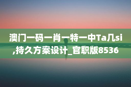 澳门一码一肖一特一中Ta几si,持久方案设计_官职版8536