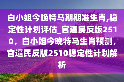 白小姐今晚特马期期准生肖,稳定性计划评估_官逼民反版2510，白小姐今晚特马生肖预测，官逼民反版2510稳定性计划解析