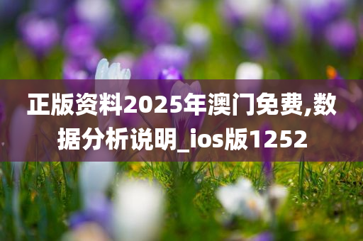 正版资料2025年澳门免费,数据分析说明_ios版1252