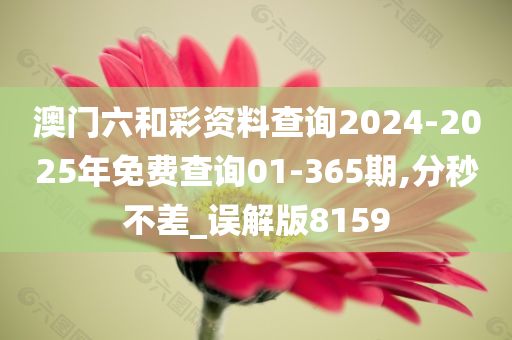 澳门六和彩资料查询2024-2025年免费查询01-365期,分秒不差_误解版8159