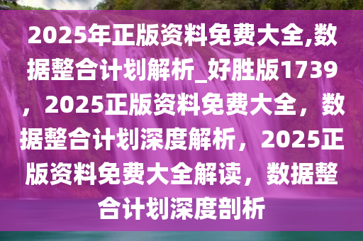 2025年正版资料免费大全,数据整合计划解析_好胜版1739，2025正版资料免费大全，数据整合计划深度解析，2025正版资料免费大全解读，数据整合计划深度剖析