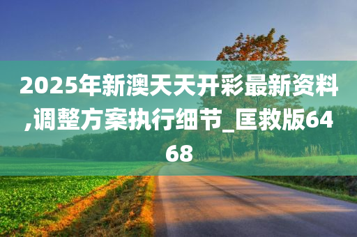 2025年新澳天天开彩最新资料,调整方案执行细节_匡救版6468