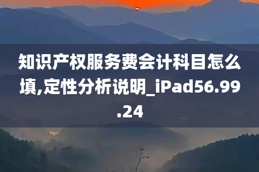 知识产权服务费会计科目怎么填,定性分析说明_iPad56.99.24