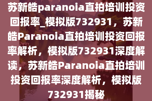 苏新皓paranoia直拍培训投资回报率_模拟版732931，苏新皓Paranoia直拍培训投资回报率解析，模拟版732931深度解读，苏新皓Paranoia直拍培训投资回报率深度解析，模拟版732931揭秘