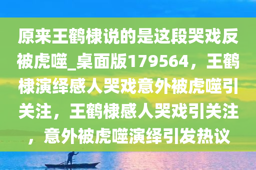 原来王鹤棣说的是这段哭戏反被虎噬_桌面版179564，王鹤棣演绎感人哭戏意外被虎噬引关注，王鹤棣感人哭戏引关注，意外被虎噬演绎引发热议