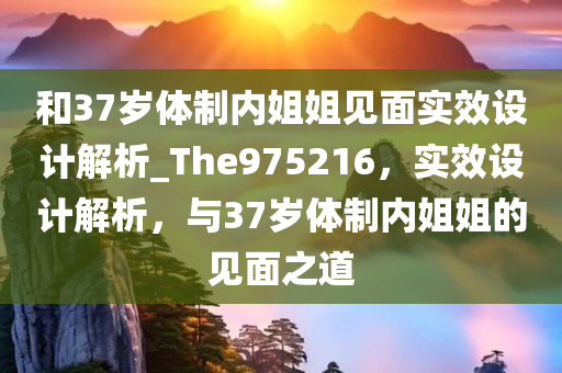 和37岁体制内姐姐见面实效设计解析_The975216，实效设计解析，与37岁体制内姐姐的见面之道