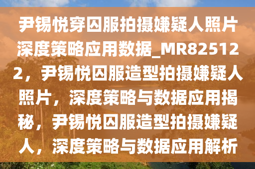 尹锡悦穿囚服拍摄嫌疑人照片深度策略应用数据_MR825122，尹锡悦囚服造型拍摄嫌疑人照片，深度策略与数据应用揭秘，尹锡悦囚服造型拍摄嫌疑人，深度策略与数据应用解析