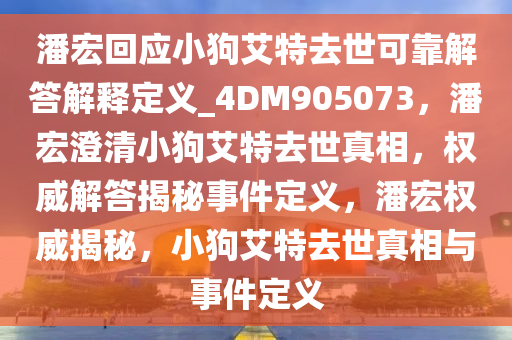 潘宏回应小狗艾特去世可靠解答解释定义_4DM905073，潘宏澄清小狗艾特去世真相，权威解答揭秘事件定义，潘宏权威揭秘，小狗艾特去世真相与事件定义