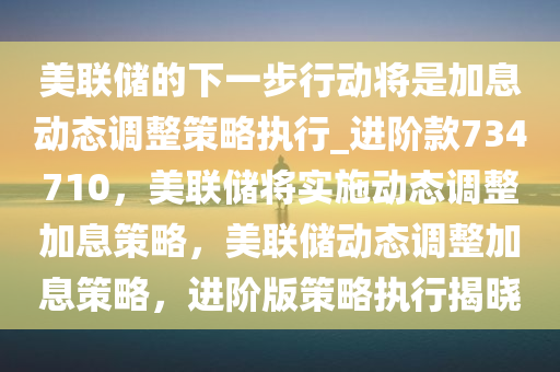 美联储的下一步行动将是加息动态调整策略执行_进阶款734710，美联储将实施动态调整加息策略，美联储动态调整加息策略，进阶版策略执行揭晓