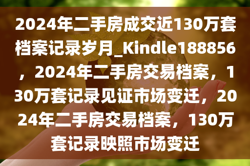 2024年二手房成交近130万套档案记录岁月_Kindle188856，2024年二手房交易档案，130万套记录见证市场变迁，2024年二手房交易档案，130万套记录映照市场变迁