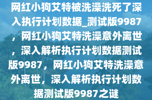 网红小狗艾特被洗澡洗死了深入执行计划数据_测试版9987，网红小狗艾特洗澡意外离世，深入解析执行计划数据测试版9987，网红小狗艾特洗澡意外离世，深入解析执行计划数据测试版9987之谜