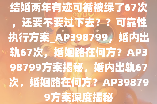 结婚两年有迹可循被绿了67次，还要不要过下去？？可靠性执行方案_AP398799，婚内出轨67次，婚姻路在何方？AP398799方案揭秘，婚内出轨67次，婚姻路在何方？AP398799方案深度揭秘