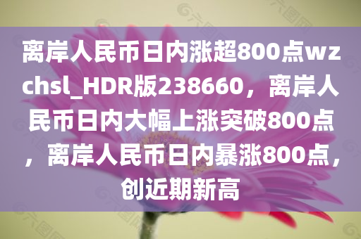 离岸人民币日内涨超800点wzchsl_HDR版238660，离岸人民币日内大幅上涨突破800点，离岸人民币日内暴涨800点，创近期新高