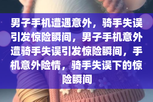 男子手机遭遇意外，骑手失误引发惊险瞬间，男子手机意外遭骑手失误引发惊险瞬间，手机意外险情，骑手失误下的惊险瞬间